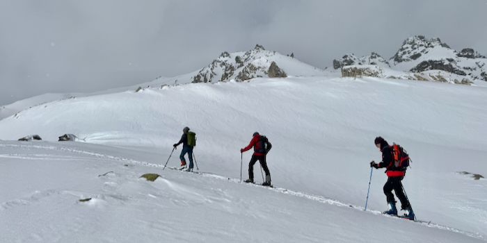 Vorfreude auf die Abfahrt.