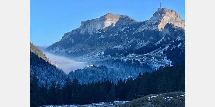 Endlich über dem Nebel!