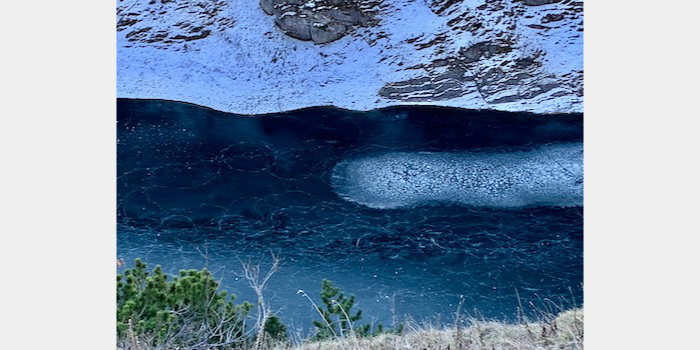 Blick hinunter in die Kälte