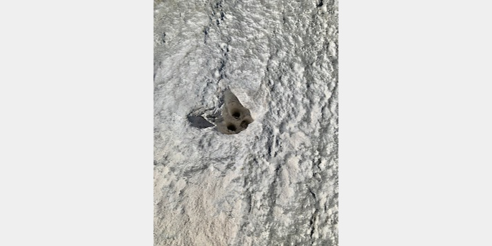 ... und nur nach zäher Bohrarbeit konnte er herausgebrochen werden