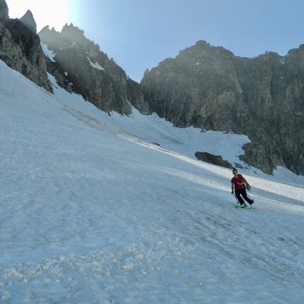 Knieschonender Abstieg.