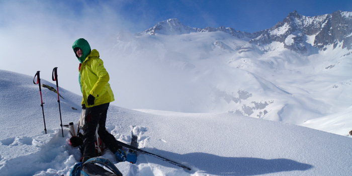Der Schafberg, das mögliche Ziel am Abreisetag (im Hintergrund der Galenstock).